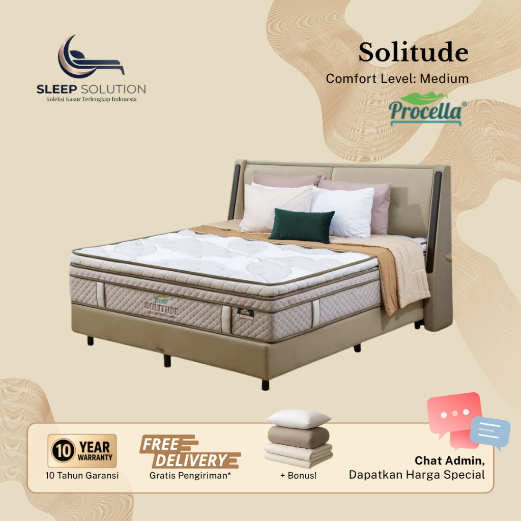 PROCELLA SOLITUDE I  Kasur Spring Bed | Matras Premium | 100x200, 120x200, 160x200, 180x200, 200x200