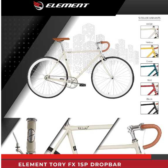 Element Sepeda FIXIE 700c TORY FX Fixed Gear Rem Torpedo