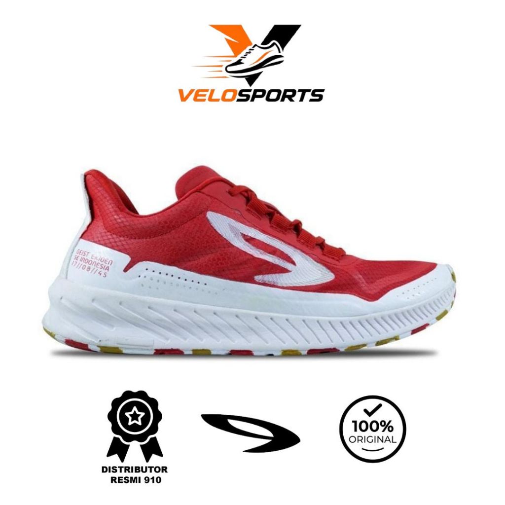 910 Nineten Geist Ekiden SE Sepatu Lari - Merah/Putih