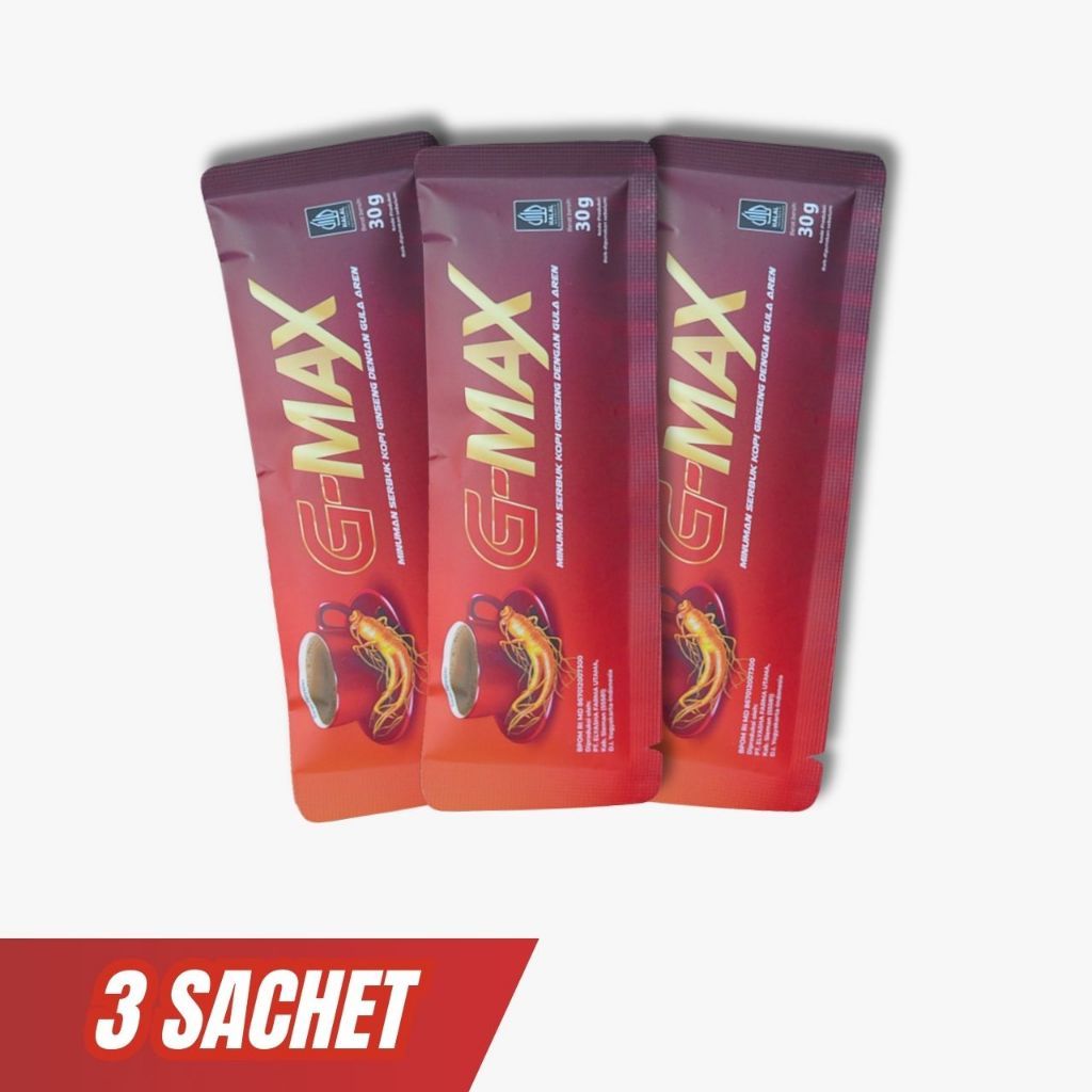kopi gmax Original ginseng BPOM Isi 3 Sachet Kopi