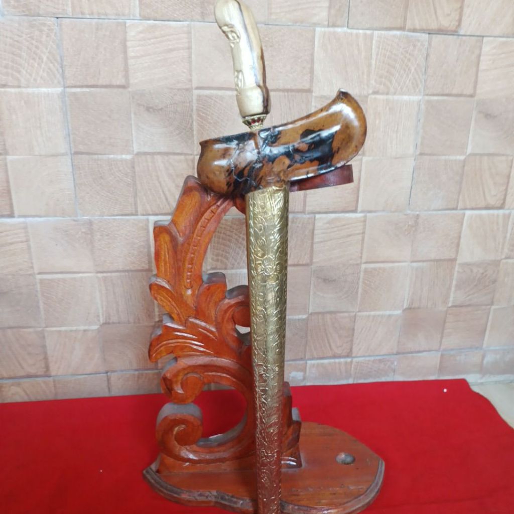 Keris Patrem Kyai Carubuk Luk 7 Sepuh,Pamor Rojo Gundolo,Wahyu Tumurun
