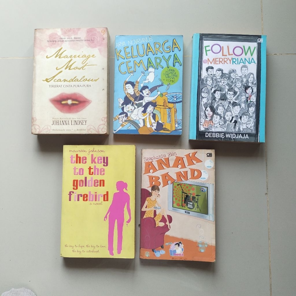 Varian Buku Novel, SECOND HELPING, MARRIAGE MOST SCAMDALOUS, KELUARGA CEMARYA, FOLLOW MERRYRIANA, GO