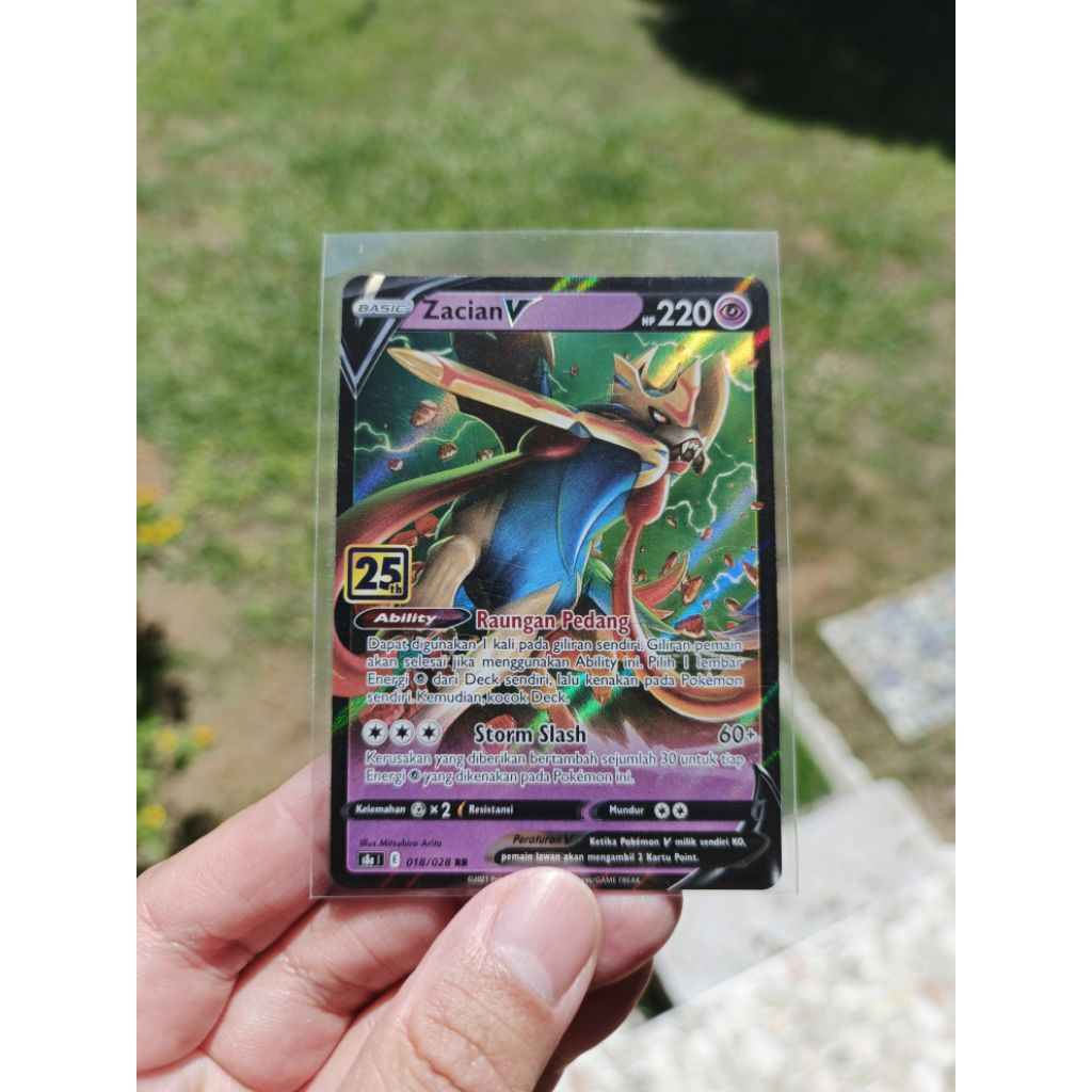 kartu pokemon Indo Holo 2021 Zacian V