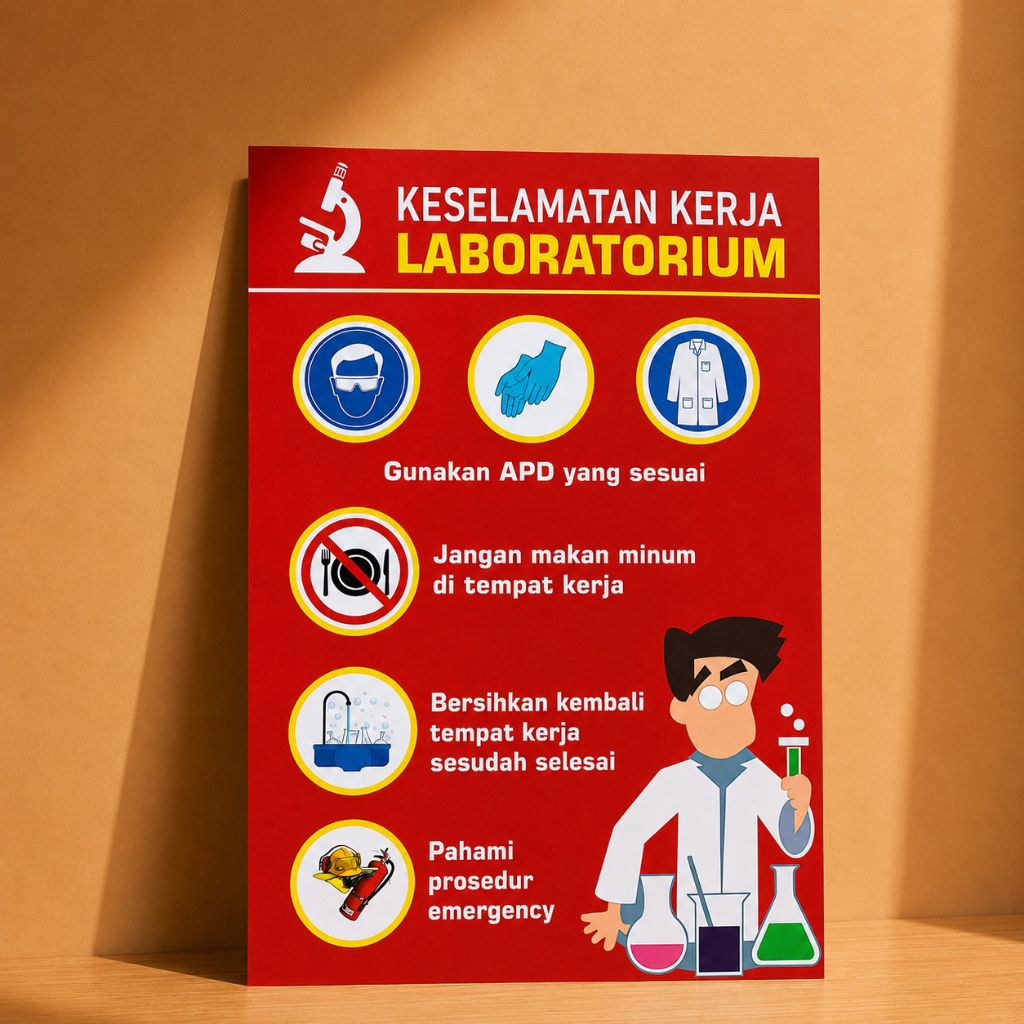 Poster Keselamatan Kerja Laboratorium - Poster Keselamatan K3