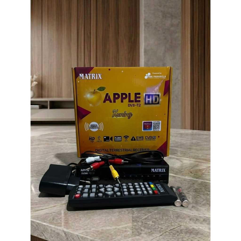 MATRIX Set Top Box Apple Kuning DVBT2 HD / STB TV Digital