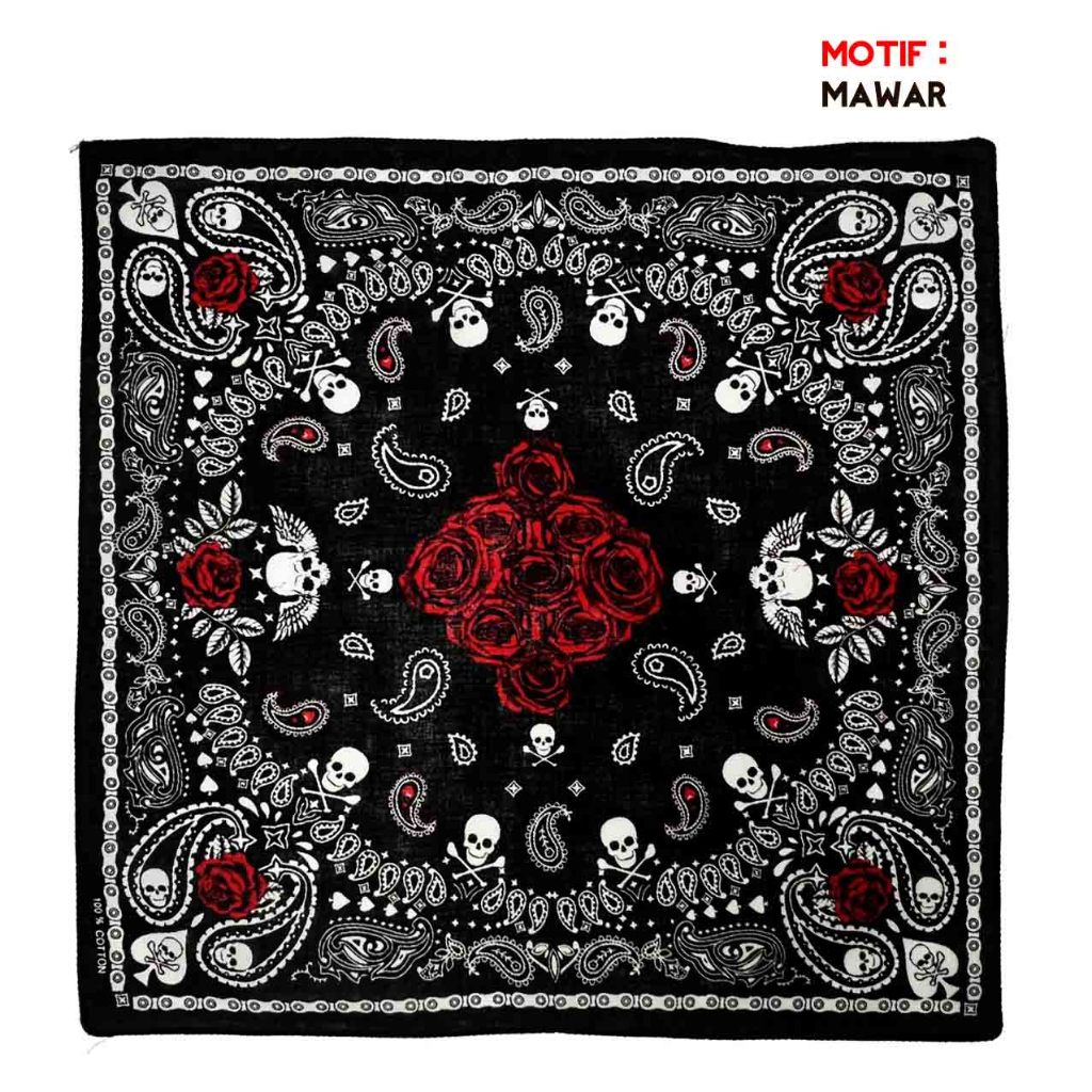 Bandana Tengkorak Skull Slayer Biker Scarf - Katun