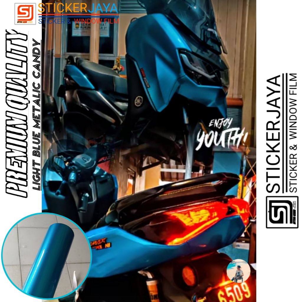 PROMO SKOTLET STIKER MOTOR BIRU TOSCA METALIK CANDY SKOTLET BIRU TOSCA CANDY SCOTLITE BIRU TOSCA MET