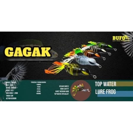 SOFT FROG SKIRT BERDIRI BUFO GAGAK 5 CM