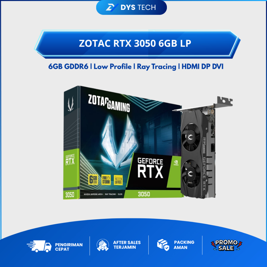 VGA CARD 6GB GDDR6 LOW PROFILE RTX HDMI DISPLAYPORT GRAPHIC CARD