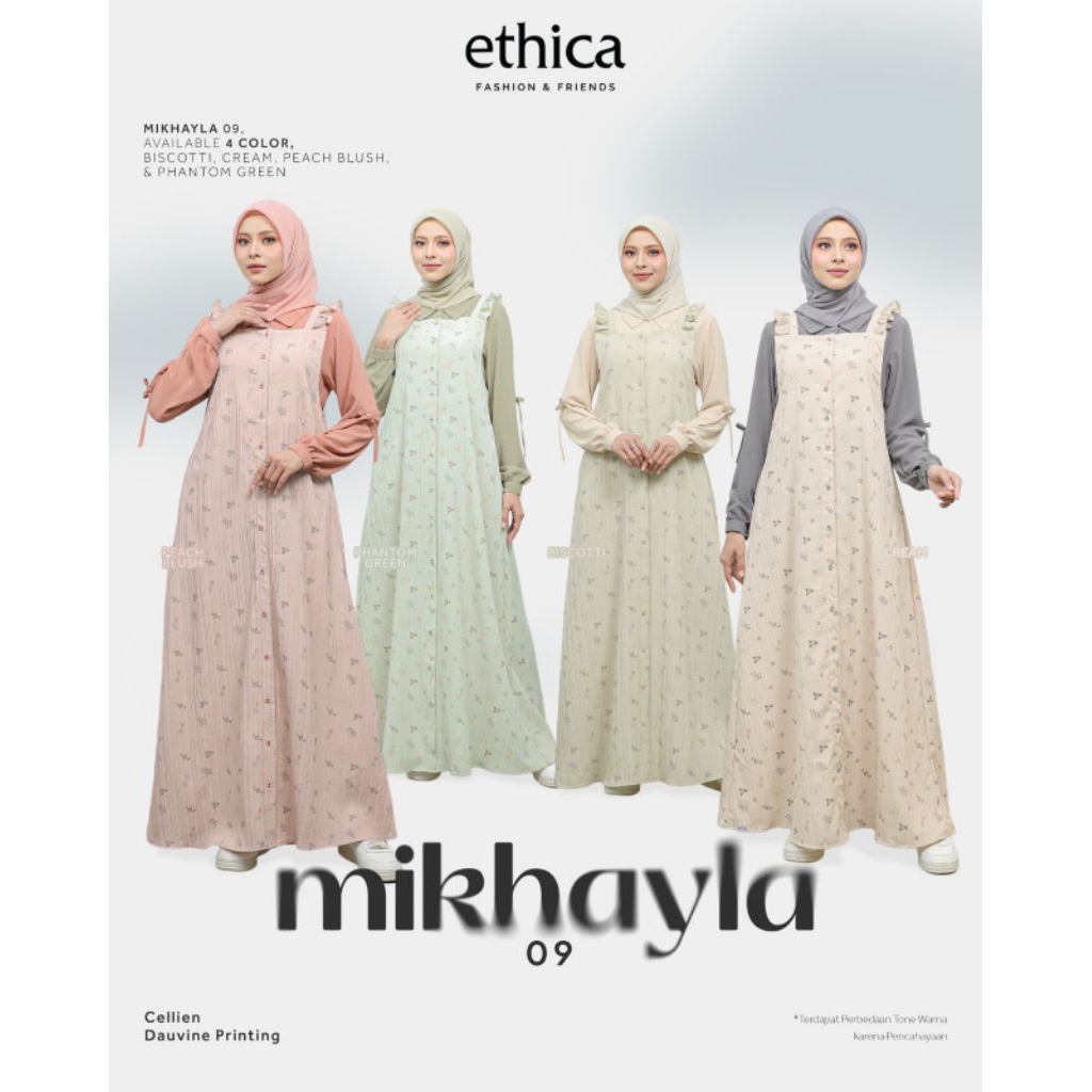 ETHICA MIKHAYLA 09//MIKHAYLA 06 GAMIS SET INNER + OUTER// GAMIS SET OVERALL// GAMIS REMAJA// GAMIS D
