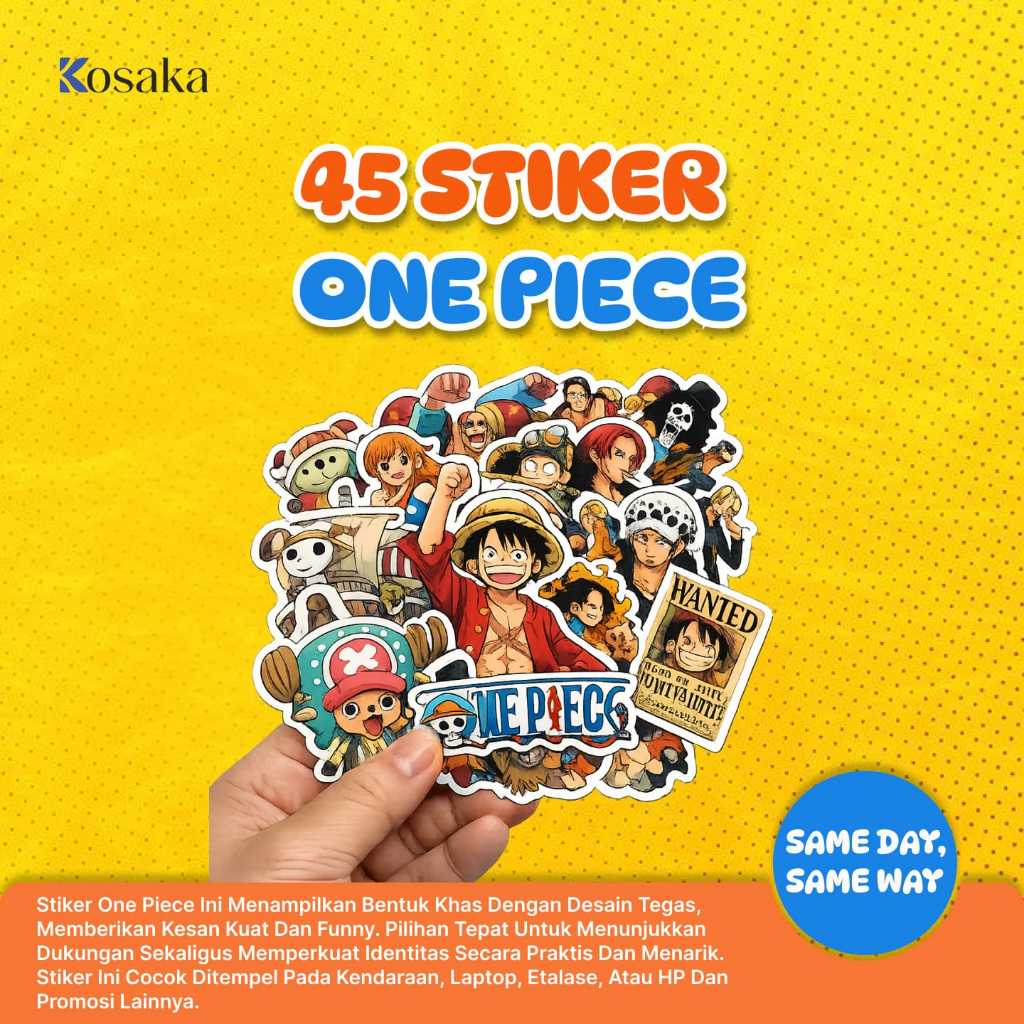 45+ Sticker One Piece | Stiker One Piece HP Laptop | Waterproof Anti Air Vinyl | Stiker Anime Keren 