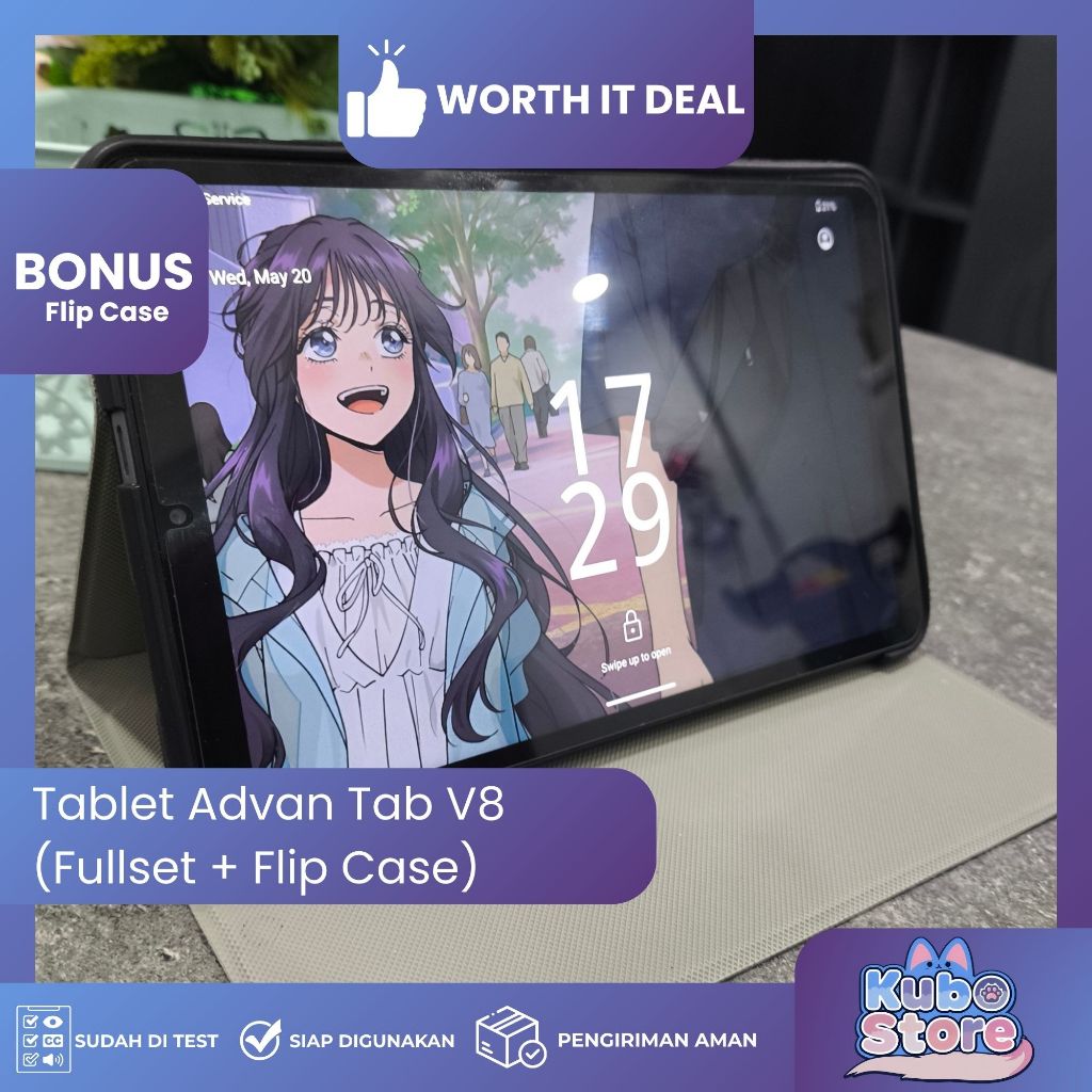 Advan Tab V8 Tablet Gaming 8/128 Android Murah Spek Tinggi (Fullset)
