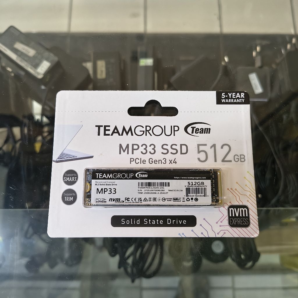 SSD 512GB NVMe Teamgroup MP33 PCIe Gen3 x4