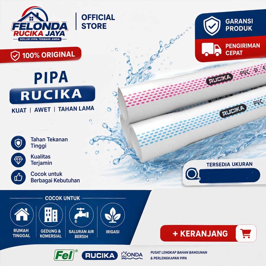 PIPA PVC RUCIKA D 12" PIPA PARALON PRALON 12 INCH