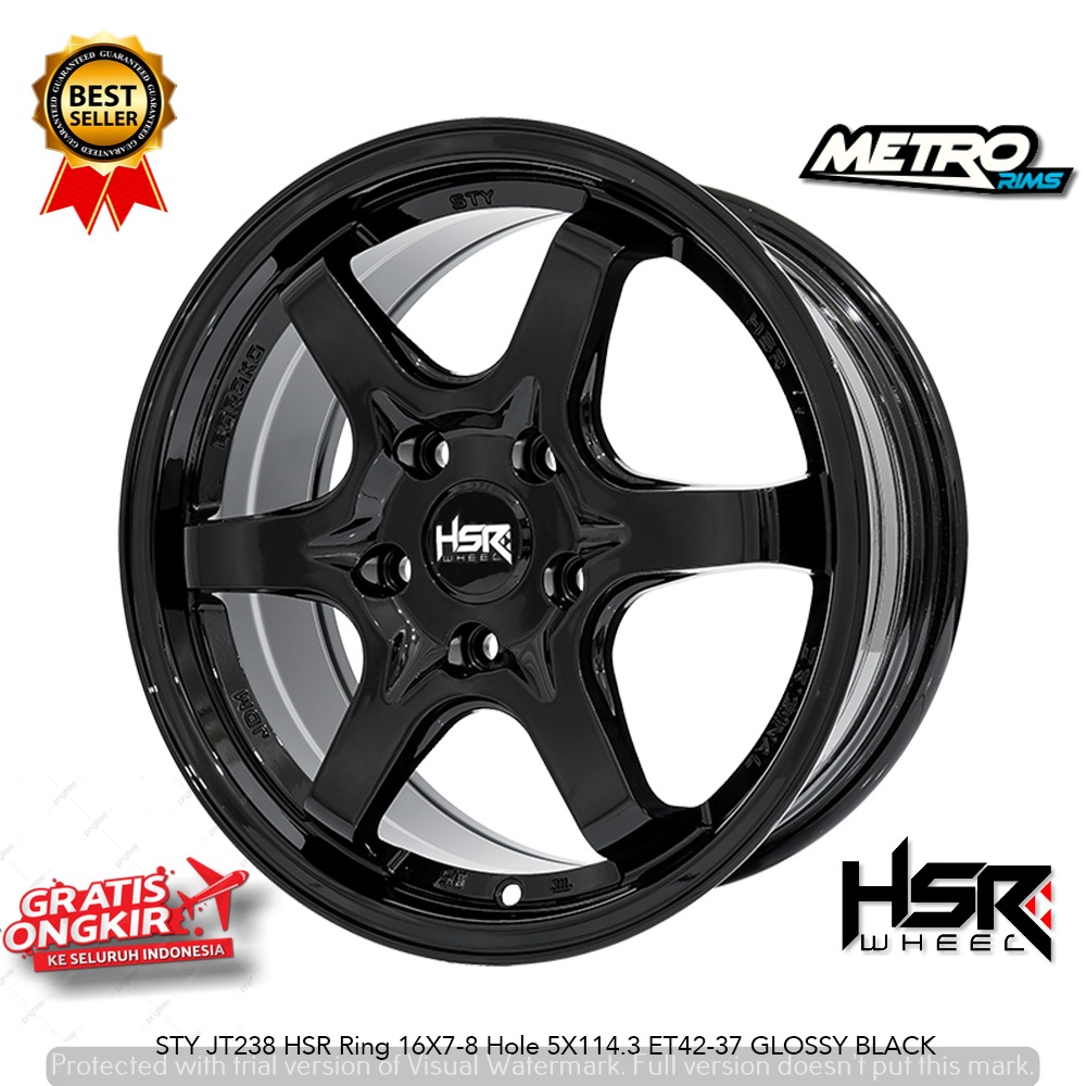 VELG RACING ELEGAN STY HSR 16X6,5 PCD 5X114,3 COCOK UNTUK MOBIL EXPANDER HILUX SINGLE ERTIGA INNOVA