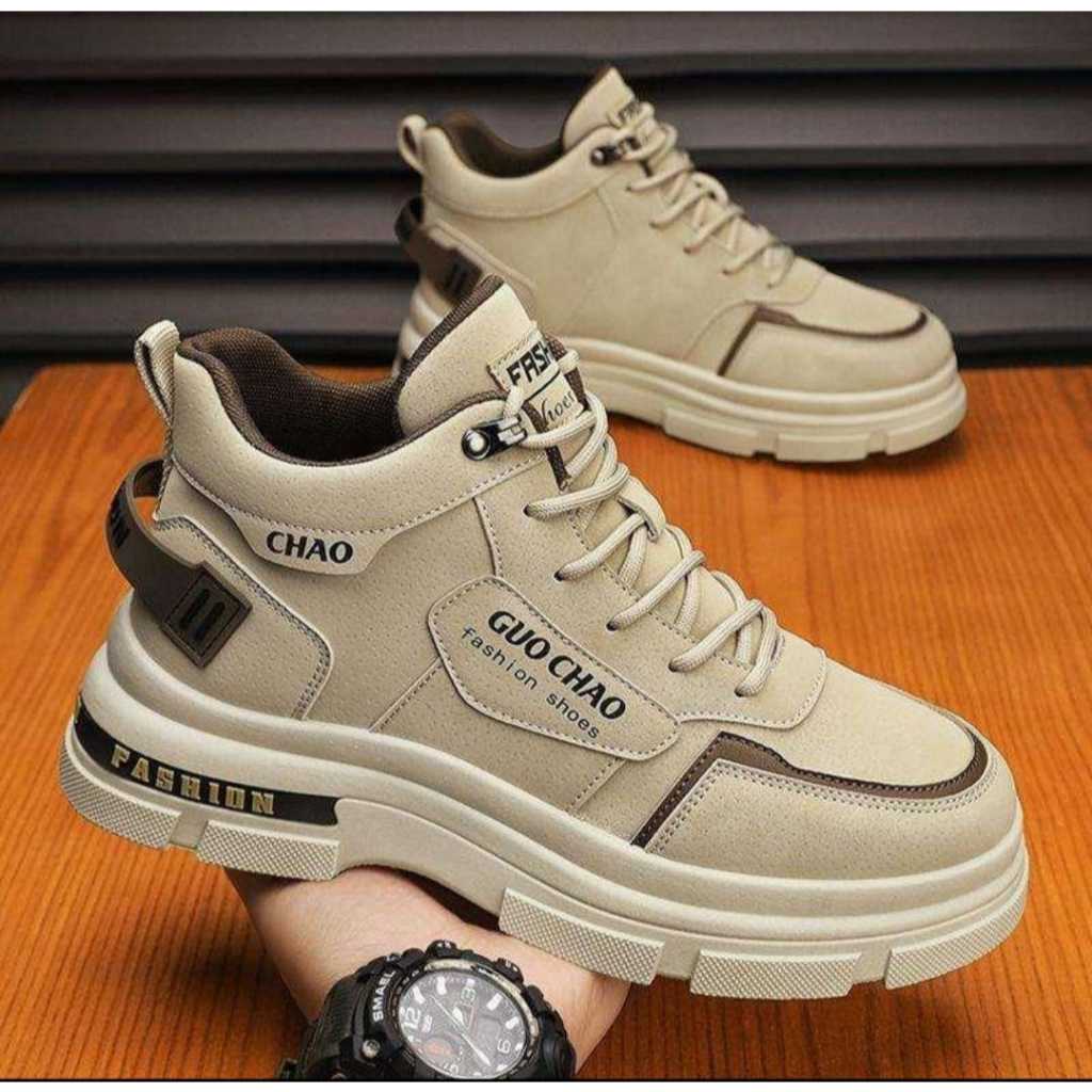 Guo Chao S669 sepatu sneakers pria dengan desain fashionable dan nyaman untuk aktiviitas sehari hari