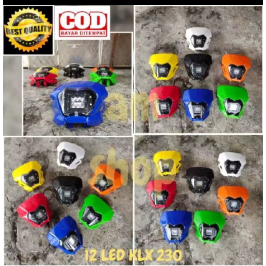 LAMPU DEPAN 12 LED KLX 230/23 HEADLAMP 12LED KLX 230 2023 TRAIL SUPERMOTO