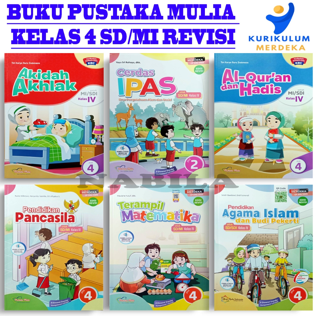 Pustaka Mulia Buku Paket Kelas 4 SD/MI Kurikulum Merdeka