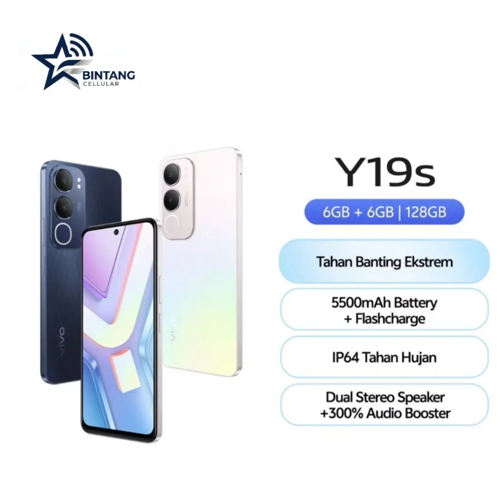 HP VIVO Y19s 4/64 GB - VIVO Y19s RAM 4GB ROM 64GB GARANSI RESMI