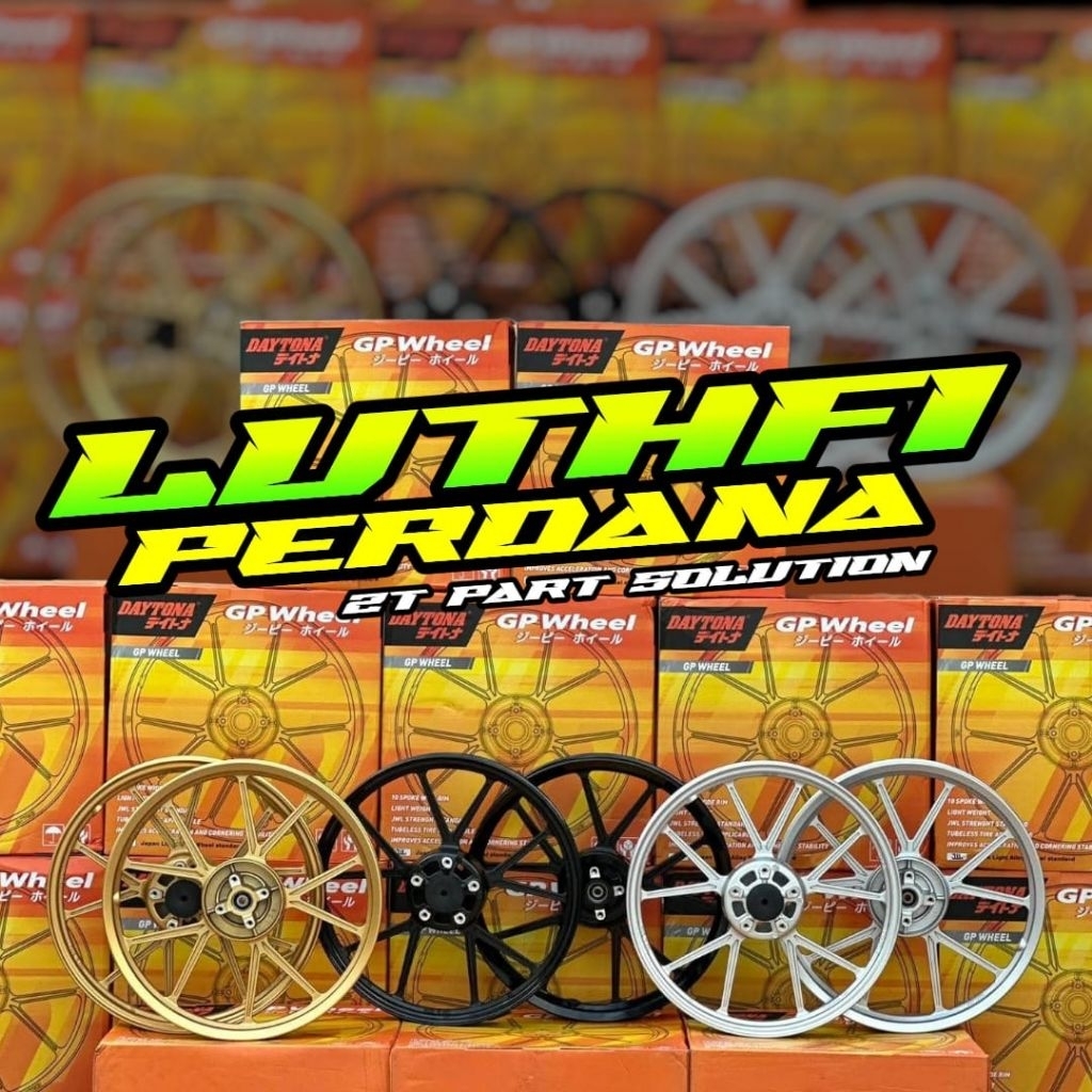 VELG DAYTONA GP WHEEL MX KING 160/160-17 DISC DEPAN 4HOLE JUPITER Z PNP 125ZR