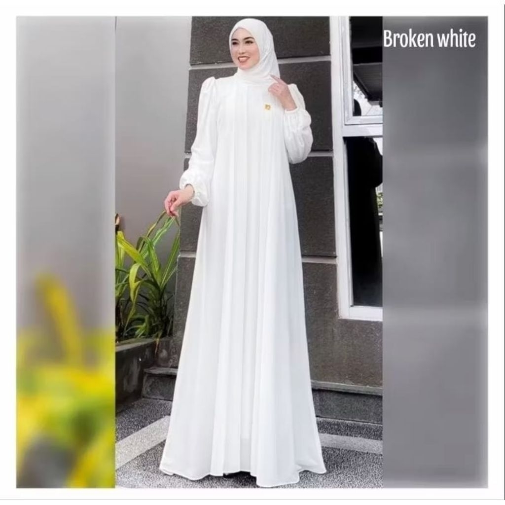 PUFFY GAMIS Crinkle air flow premium jumbo ld 120 130 140 150 resleting belakang terbaru Oversize Bi