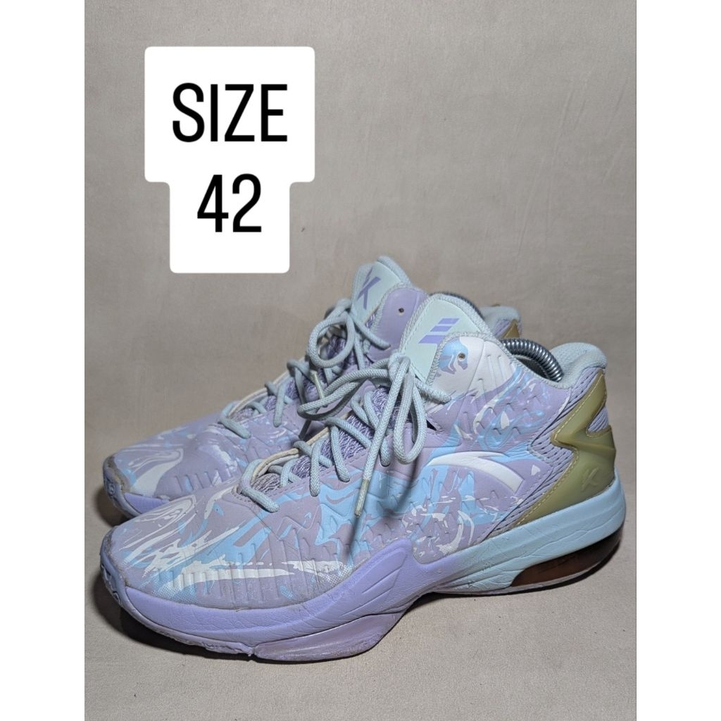 SEPATU PRELOVED BASKET ANTA KT3 TEAM 'PURPLE MINT BLUE' SIZE 42
