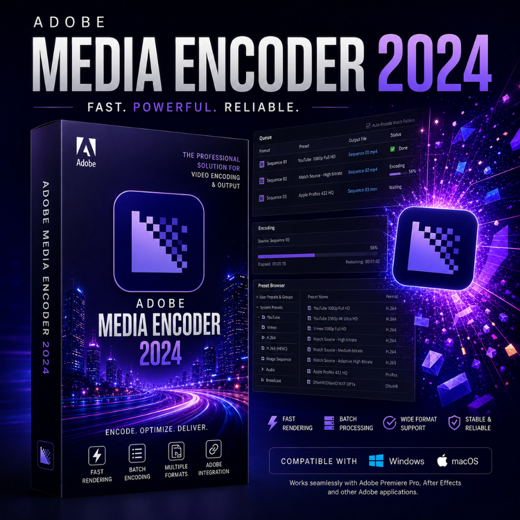 Adobe Media Encoder 2024 Full Version Lifetime [Windows]