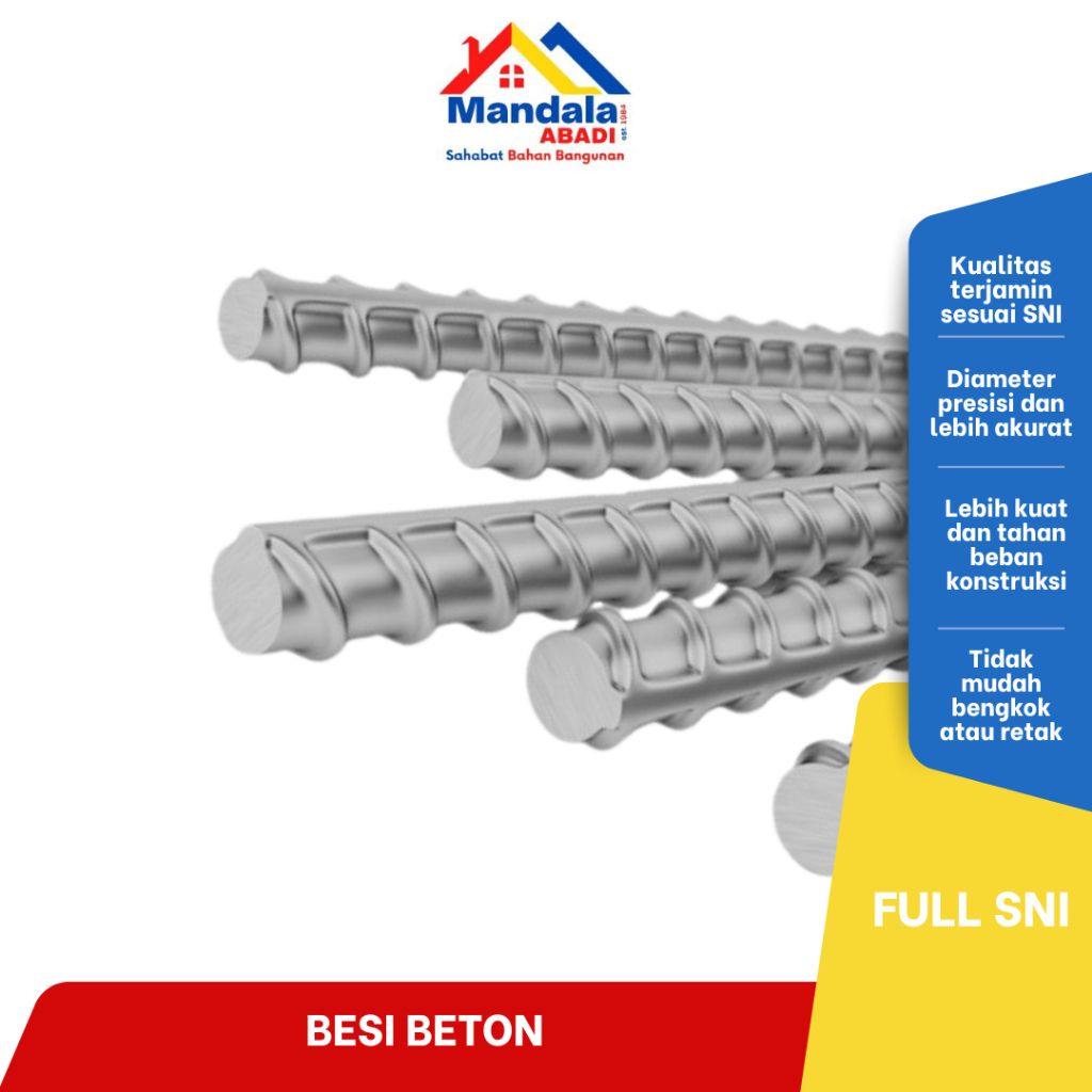 Besi Beton FULL SNI Besi 6 Besi 8 Besi 10 Besi 12 Besi 13 Besi 16mm