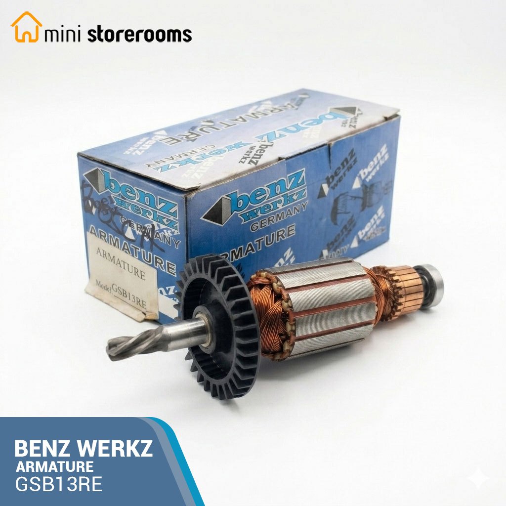 BENZ WORKZ Armature For Mesin Bor 13mm BOSCH GSB13RE / Angker Dinamo Bor Impact 13 mm GSB13 RE Short