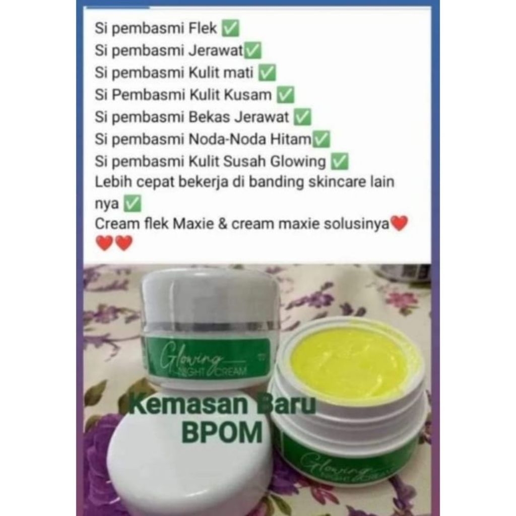 COD Cream Flek Maxie ORI / Salep Flek Ampuh K. Terbaru Bpom MurahCream pemutih Glowing Salep Jerawat