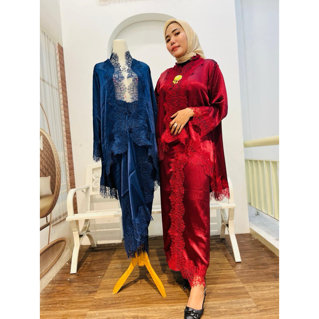 Kebaya modern setelan outer rok lilit