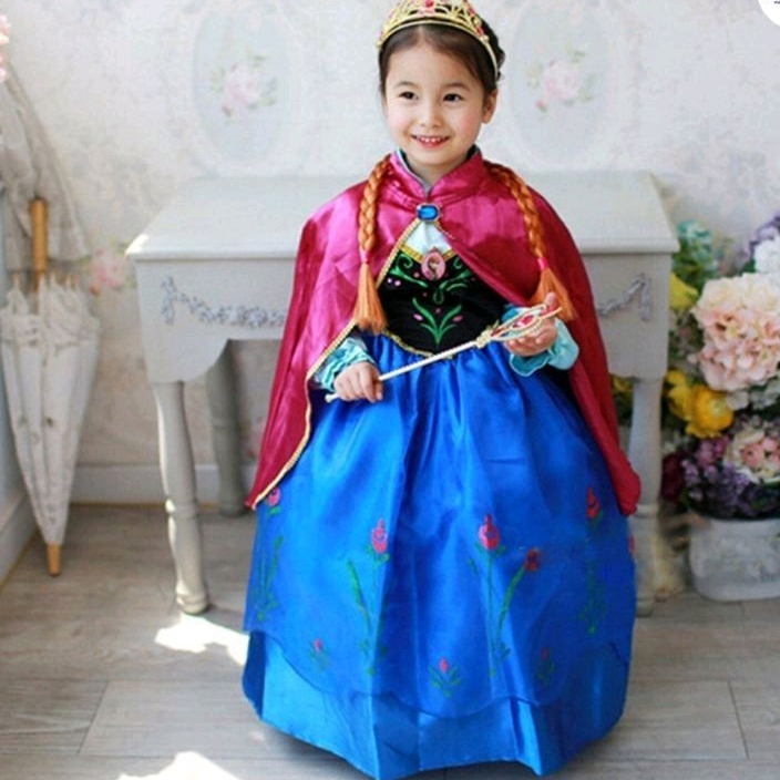 DRESS ANNA FROZEN / DRESS FROZEN ANNA / KOSTUM FROZEN ANAK / KOSTUM FROZEN ANAK PEREMPUAN / KOSTUM P