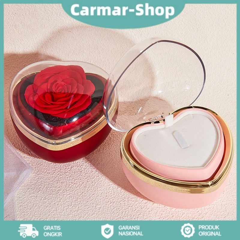 CINTA PROMISE BOX - HIDDEN JEWELRY / BOX CINCIN NIKAH LAMARAN TEMPAT KOTAK BUNGA MAWAR DIPUTAR HADIA