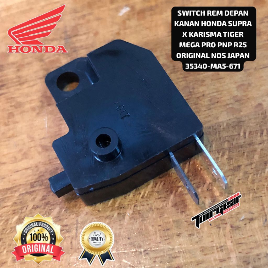 Switch rem depan kanan Honda Supra x Kharisma Tiger Megapro Pnp R25 Original Nos japan 35340-MA5-671