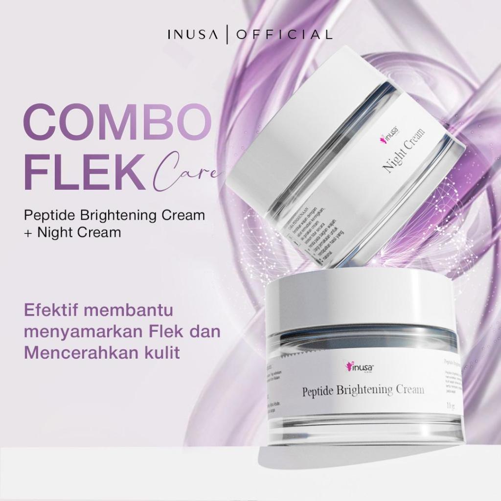 Inusa Paket Flek  Cream Peptide Brightening dan Night Cream Retinol BPOM