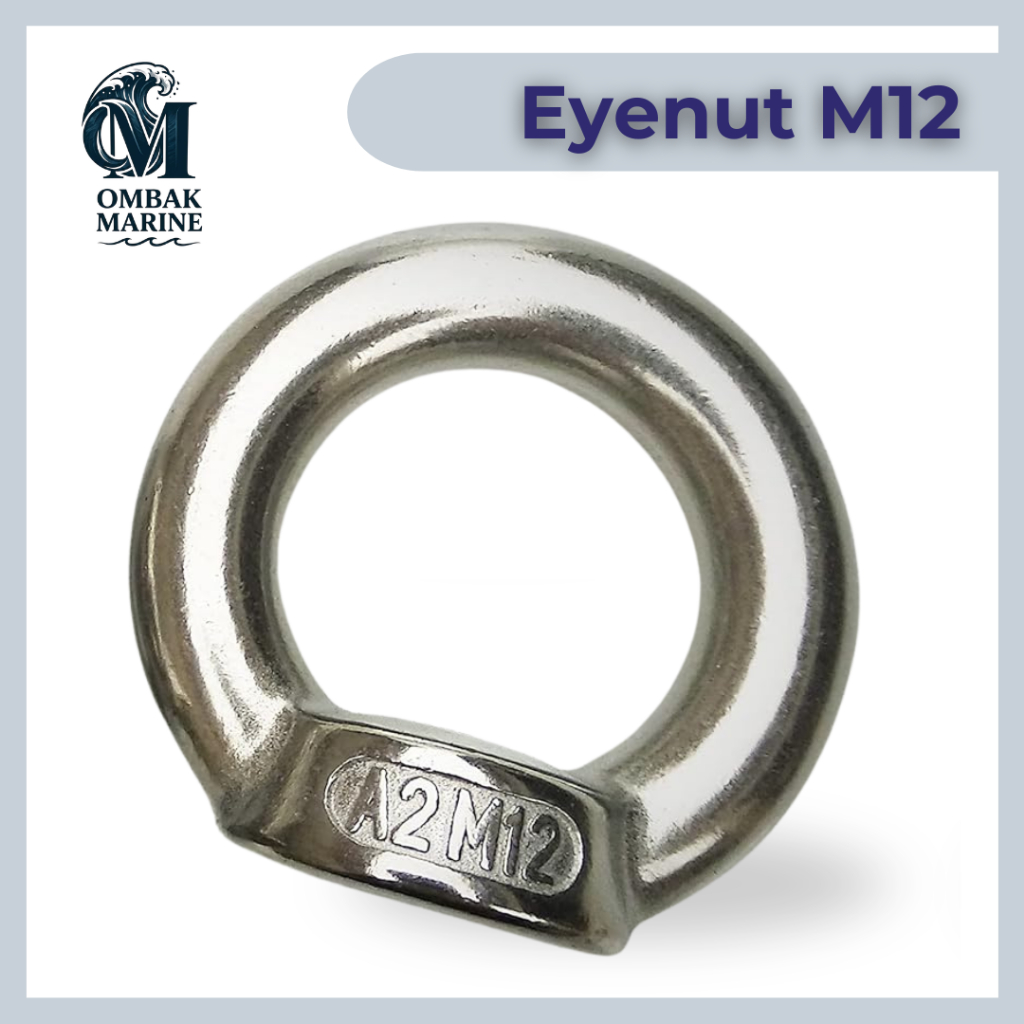 Eyenut stainless 304 12mm/ Eyenut SS M12 / Mata Baut Mur 12mm / Eye Bolt Nut