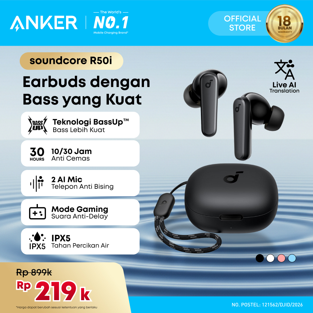 [ SUPER SALE ] TWS Earphone Anker Soundcore R50i - A3949