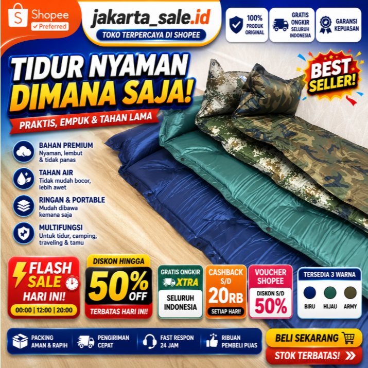 matras camping single Matras Angin Kasur Tiup Matras Camping Outdoor Sleeping Pad