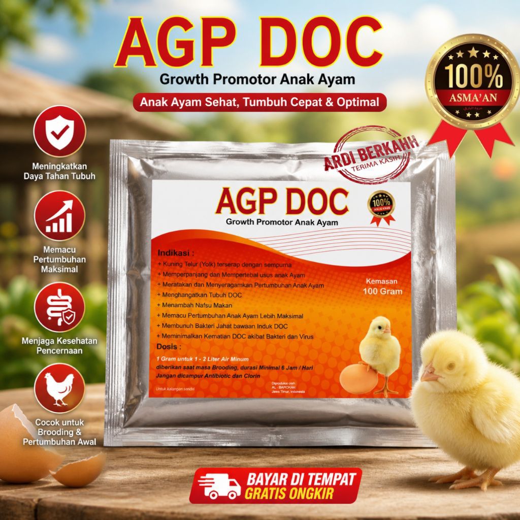 Agp DOC - Vitamin Brooding - Growth Promotor Anak Ayam