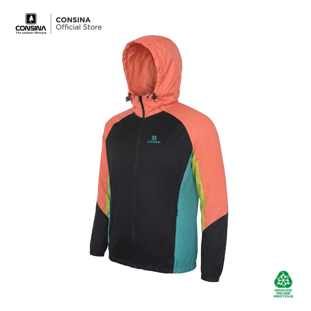 Consina NeonStride Jaket Windbreaker Packable Nylon | Outdoor Gunung Travel Running