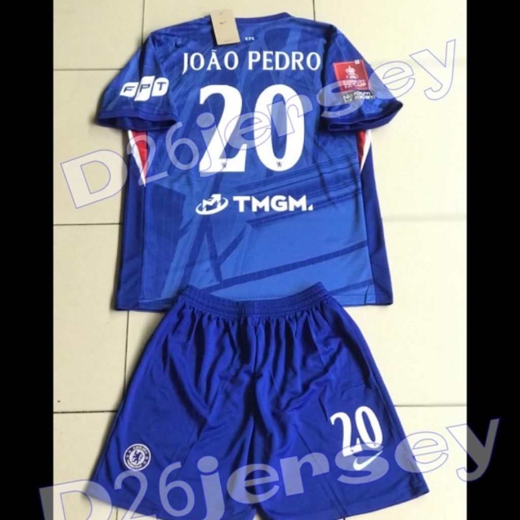 Jersey CehHellsiiE_ Home Final FA Cup 2026 Full Sponsor + Celana + Cetak Nama Nameset JOAO PEDRO 20 