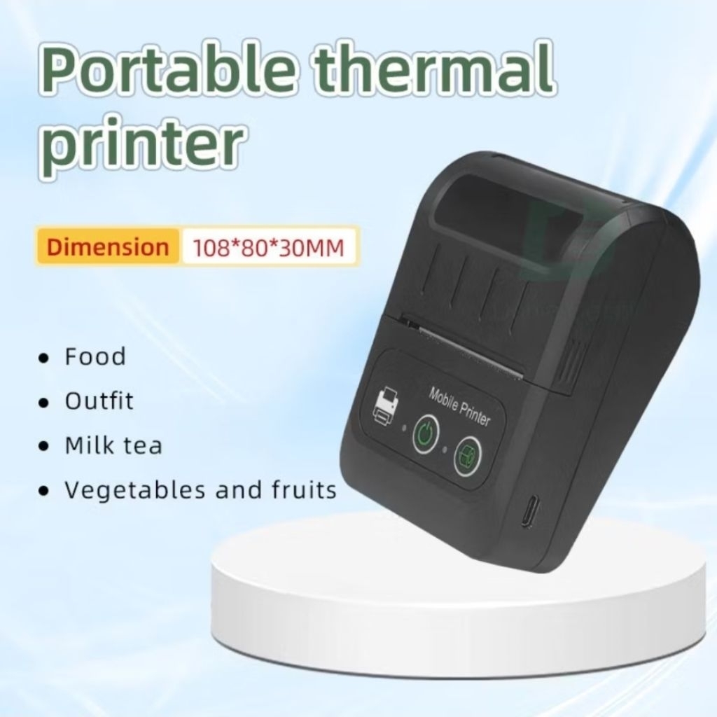 PRINTER MOBILE BLUETOOTH PORTABLE THERMAL KASIR 58MM CETAK STRUK KASIR SPBU DLL