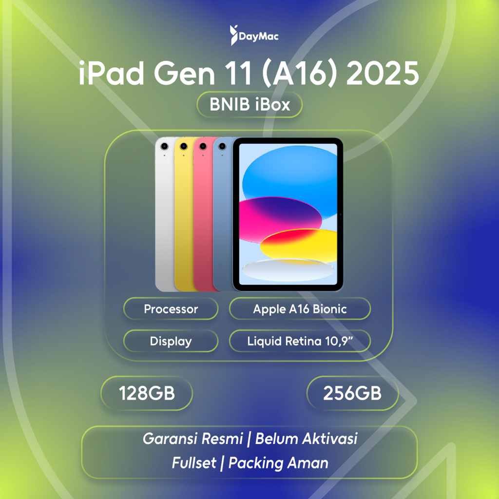 iPad Gen 11 (A16) 2025 New iBox Segel