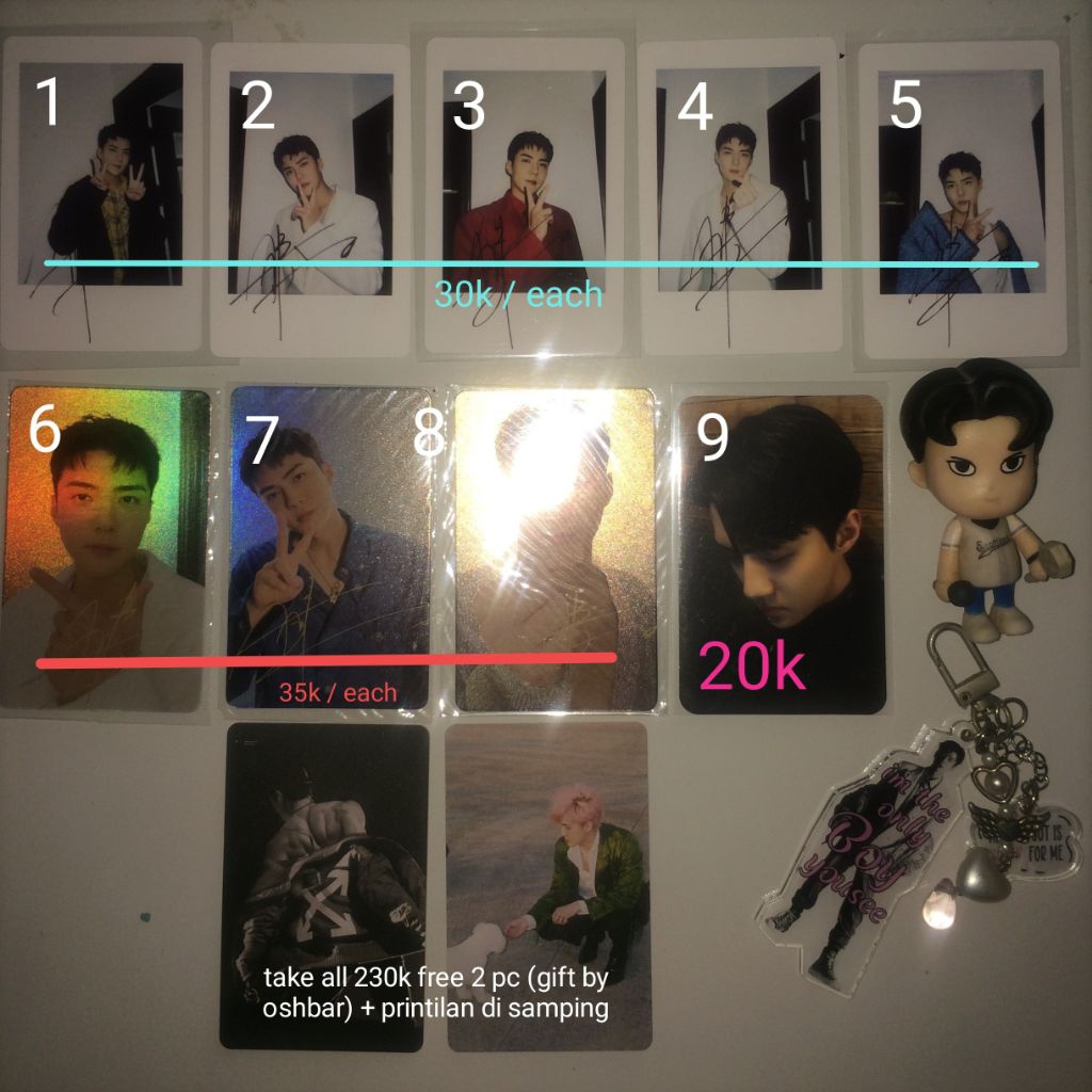 photocard polaroid sehun exo
