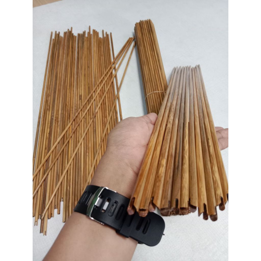 Shaft Bambu Petung 7-8 mm sudah vernis