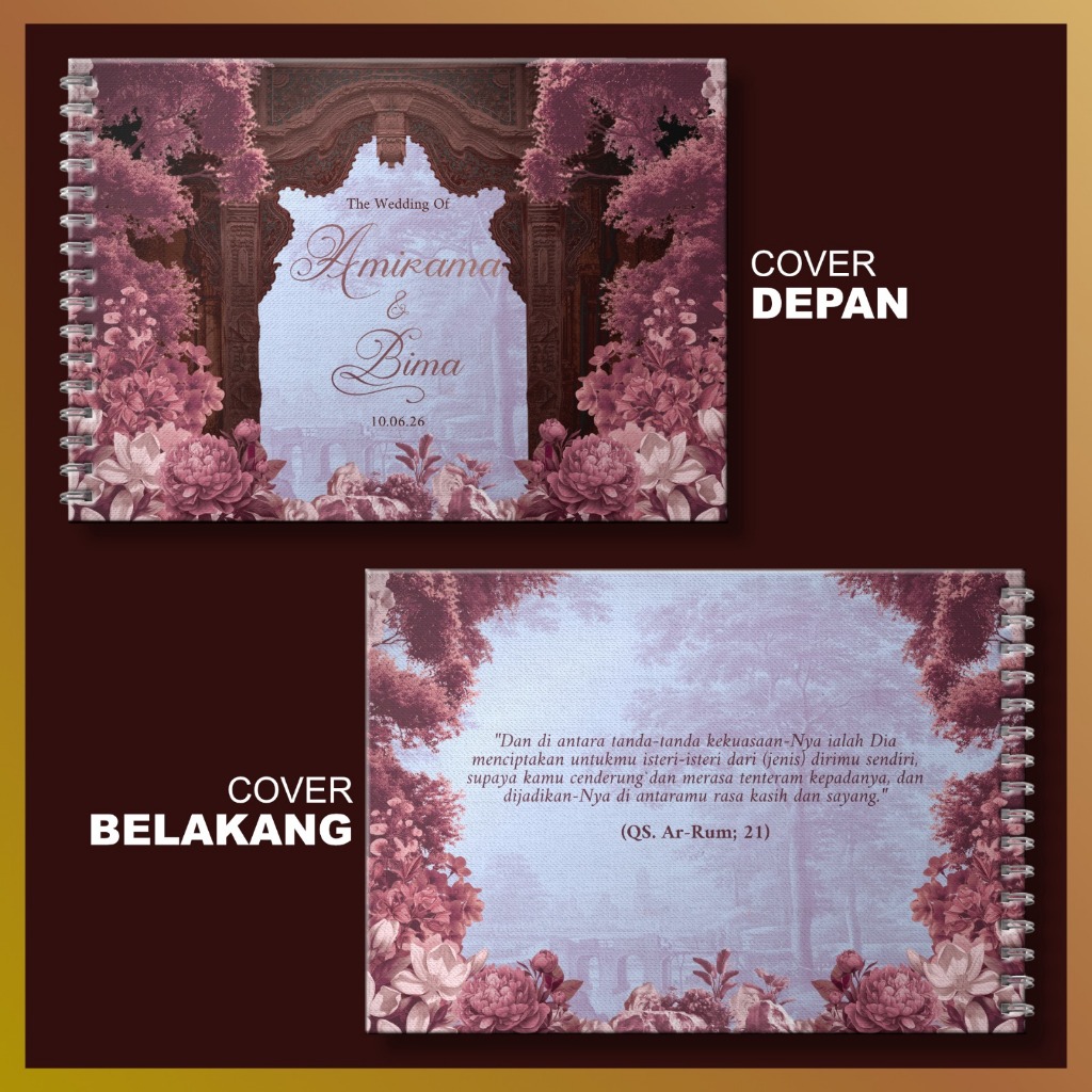 Guest Book Wedding Buku Tamu Pernikahan Custom Hard Cover Premium Kekinian Termurah By SPESIALIS BUK