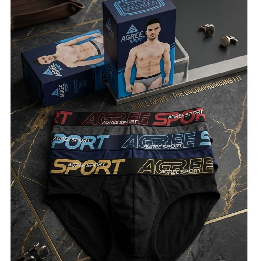 CD PRIA AGREE SPORT 2328 ISI 3PCS/PACK / Celana Dalam Pria Agree Sport