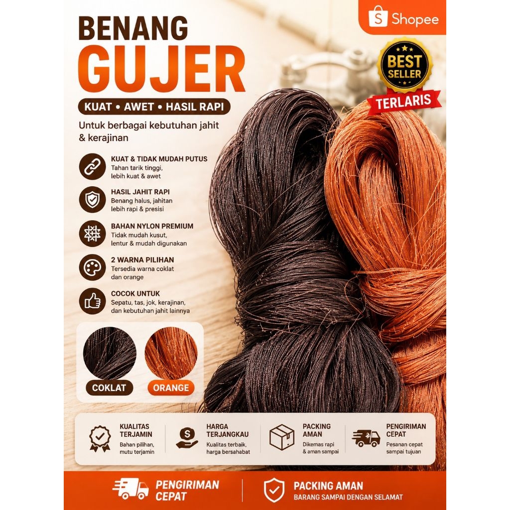 benang gujer benang sol sepatu