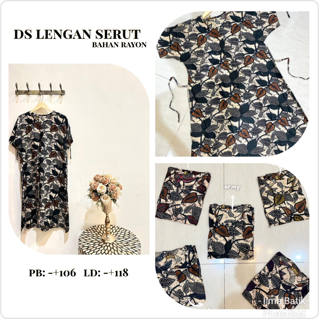 DASTER LENGAN SERUT BAHAN RAYON PB 106 LD 118 BATIK IJMA'