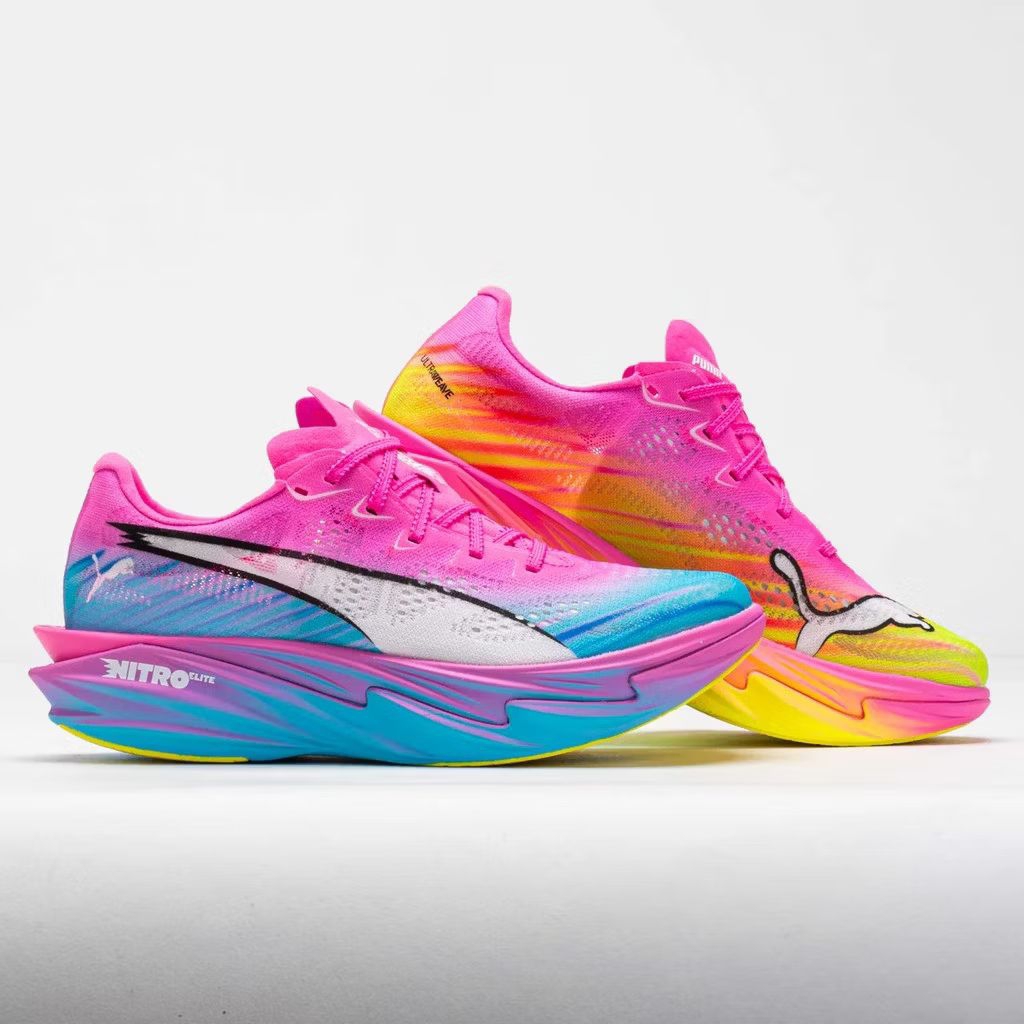 Puma Sepatu Running Deviate Nitro Elite 4 ST - Poison Pink/Yellow Alert